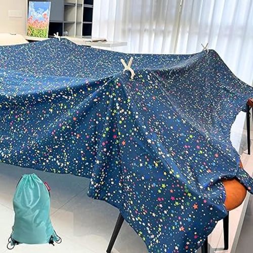 Magic Fort Building Kit for Kids - Large Lightweight Blanket Fort Making Kit Clips with CPC Certification - Portable Playhouse Play Tent Fort - Indoor/Outdoor Girls/Boys Toys Ages 4-5 6 7 8-12