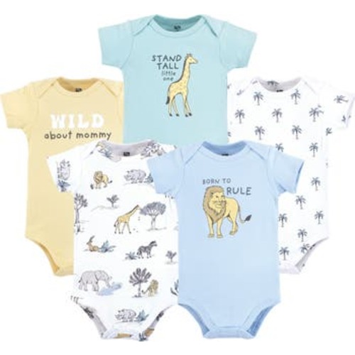Essential Cotton Bodysuits 5-Piece Set, 6-9M