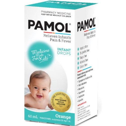 CHEMIST WAREHOUSE Pamol Infant Drops Orange 60ml