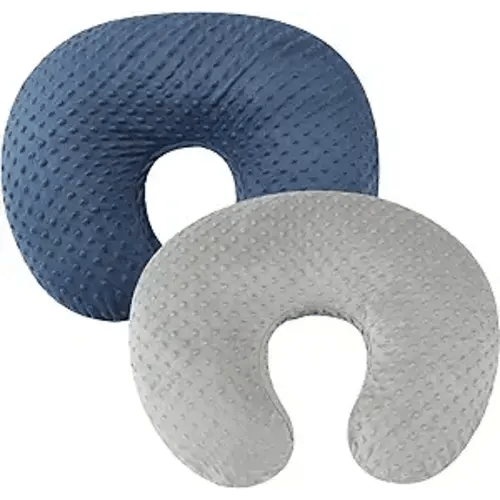 Dot Nursing Pillow Cover Set 2 Pack Nursing Pillow Slipcovers, Ultra Soft Compatible with Boppy Pillow,Standard Pillow for Baby Boy Girl Grey Navy