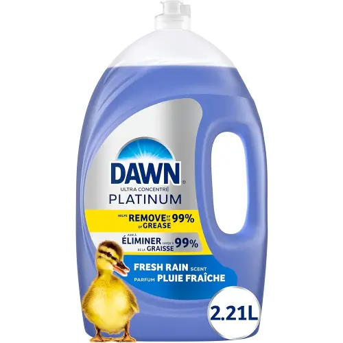 Dawn Platinum Dish Soap Refill, Dishwashing Liquid, Refreshing Rain Scent, 2.21 L