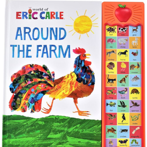 World of Eric Carle, Around the Farm 30-Button Animal Sound Book - Great for First Words - PI Kids
