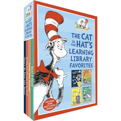 The Cat in the Hat's Learning Library Favorites: There's No Place Like Space!; Oh Say Can You Say Di-no-saur?; Inside Your Outside!; Hark! A Shark! Hardcover – Picture Book, September 15, 2020