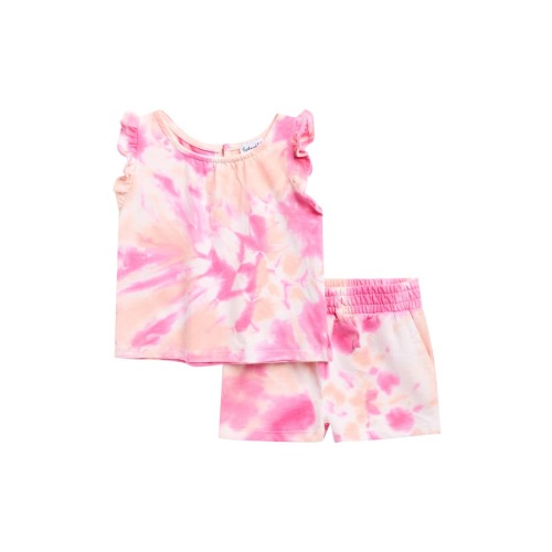 Hibiscus Tie-Dye Shirt & Shorts Set