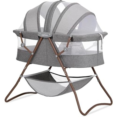 Dream On Me Karley Portable Bassinet, Newborn, Charcoal