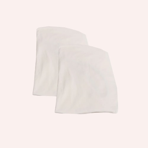 Arlo Fitted Sheet Set White - Bassinet & Cot