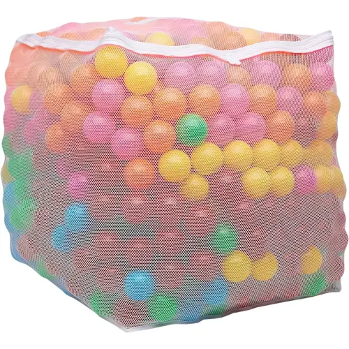 Amazon Basics BPA Free Crush-Proof Plastic Ball, Pit Balls with Storage Bag, for Toddlers Kids 12+ Months Play, Pack of 1000 Balls, 6 Bright Colors