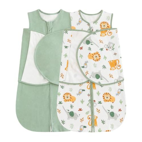 WYTbaby Baby Swaddle Sleep Sack 1.0 TOG Cotton SleepSack for Newborn | for Alls Season 0-12 Months 100% Cotton