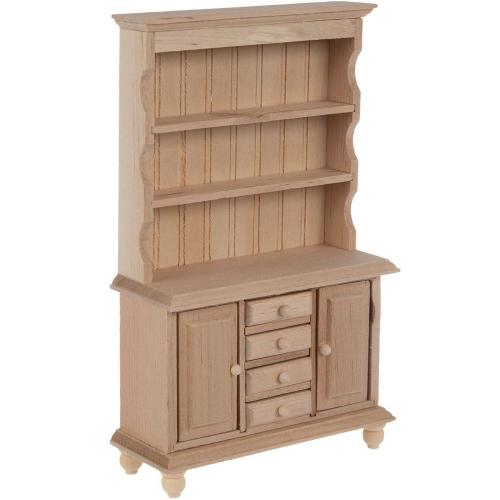 Miniature Unfinished Wood Cupboard
