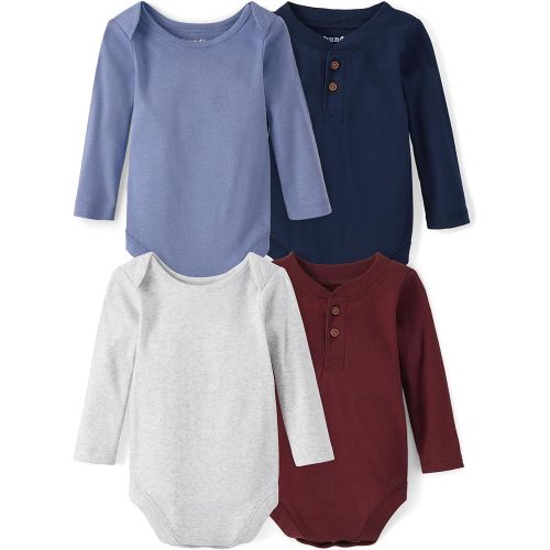 The Children's Place baby-boys And Newborn Long Sleeve Bodysuits, Multipacks
