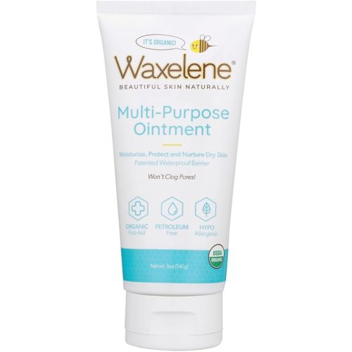 Waxelene Multipurpose Ointment Large Tube, Organic Aerated Balm the Petroleum Jelly Alternative Soothing Botanical Eczema Dry Skin Face Moisturizer