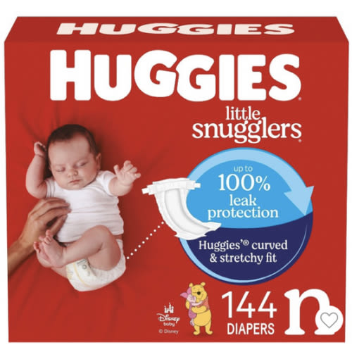 Huggies Little Snugglers Disposable Diapers - Size Newborn - 144ct
