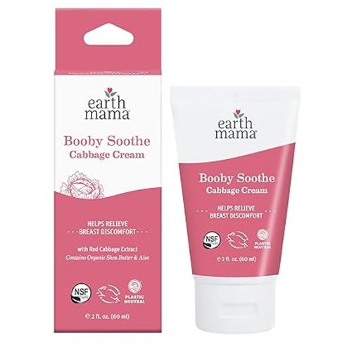 Earth Mama Booby Soothe Cabbage Cream - 2 oz - Breast Cream for Breastfeeding Discomfort and Weaning