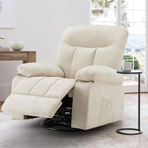 NicBex Rocker Recliner Chair, Glider Nursery Chair for Adult, White