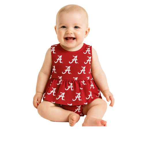 Script A Poplin Onesie Dress - 18-24M