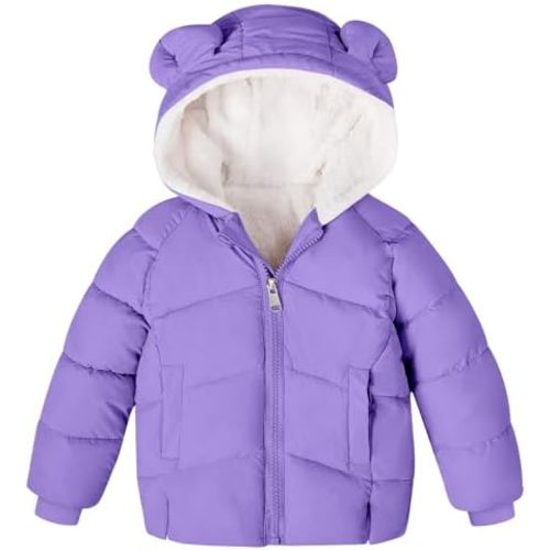 Baby Girls Boys Winter Coat Warm Fleece Jacket for Toddler Kids 6M-5T