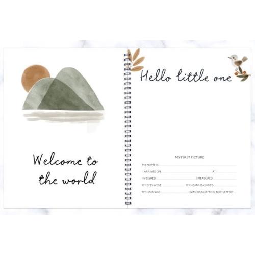 Baby book, Baby Journal, Pregnancy Journal, New Mom gift, Forest animals nursery, woodland nursery, Baby Shower, C12A