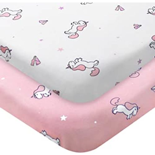 Pack and Play Sheets, Pack n Play Sheets | Mini Crib Sheets 2-Pack, Ultra Soft Pack n Play Mattresses Sheets Compatible with Graco Pack n Play, Soft and Breathable Material, Pink