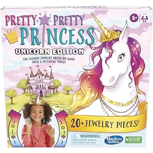 Hasbro Gaming Pretty Princess Unicorn Edition Board Game, Includes 20 Pieces (Amazon Exclusive)