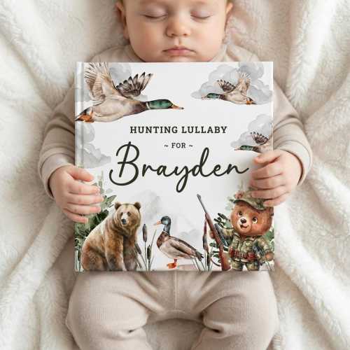 Personalized Little Hunter Book, Custom Duck Hunting Storybook With Name For Toddlers, Teddy Bear Nursery Gift for Boy, Bedtime Keepsake