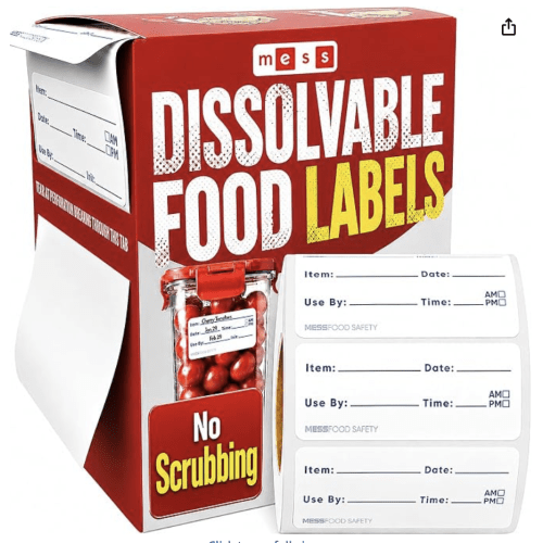 Dissolvable Food Labels, 1x2, 200/Roll