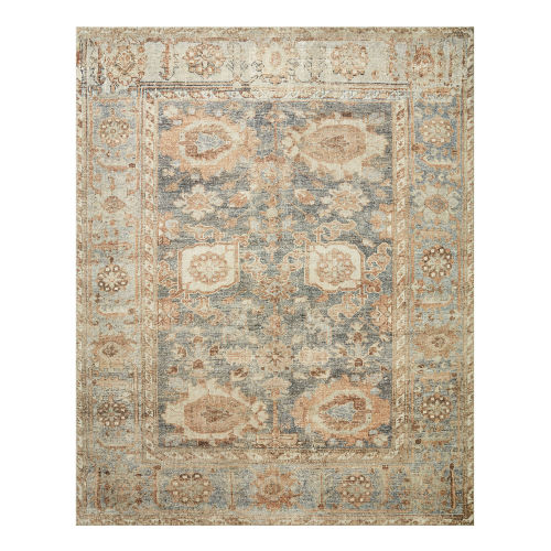 Everly Blue And Tan Persian Style Area Rug - World Market