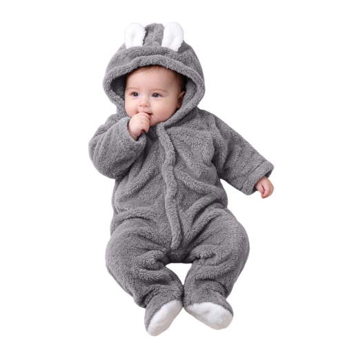 Baby Fleece Snowsuit - Bear Outfit Fleece Warm Jumpsuit Romper Hooded Infant Girls Boys Winter Coat - Long Sleeve Baby Rompers Infant Winter Clothes