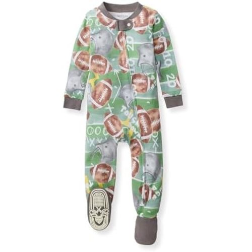 Burt's Bees Baby Baby Boys Boys Sleeper Pjs, 100% Organic Cotton, One-piece Footie, Zip Up Jumpsuit, Snug Fit Pajamas