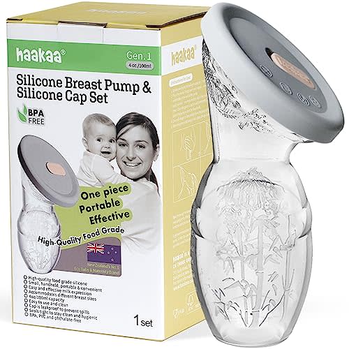 haakaa Manual Breast Pump Breast Milk Collector Without Base 4oz/100ml+Lid