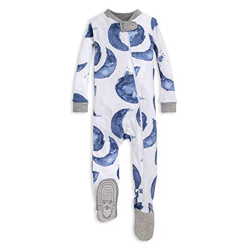 Burt's Bees Baby Baby Boys' Pajamas, Zip-Front Non-Slip Unisex Footed Sleeper Pjs, Organic Cotton