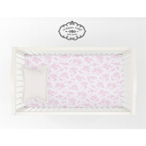 Storyland Toile Crib Fit Sheet | Maison Nola