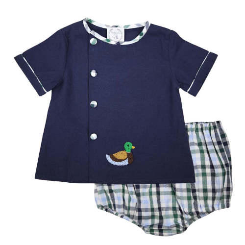 Adorable Baby Duck Fall Bloomer Set | Cozy & Stylish Baby Outfit – The Bella Bean