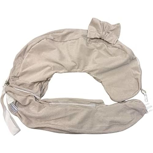 My Brest Friend Twin Nursing Pillow Cover – New and Improved with Integrated Waterproof Liner, Slipcovers for Baby - Adjustable Fit, Easy Care, Durable - Twin Nursing Pillow Not Included, Soft Sand