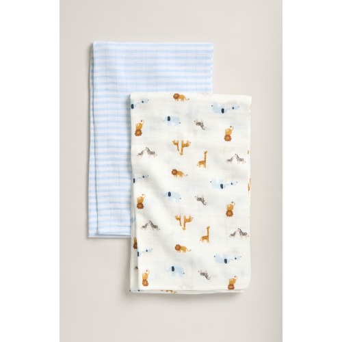 2-Pack Assorted Muslin Swaddles