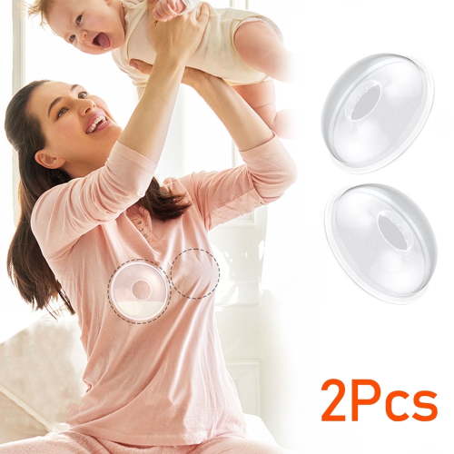 SaKaguro 2Pc Breast Milk Collector, 100% Food-Grade Silicone & PP, BPA-Free, Postpartum Breastfeeding Essentials