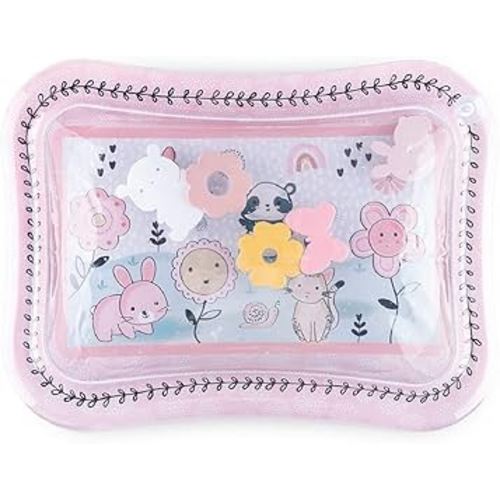 The Peanutshell Tummy Time Water Play Mat for Babies, Girls High Contrast Sensory Developmental Toy, Infant Baby Floor Toys Games, Baby Essentials Must Haves - Happy Garden