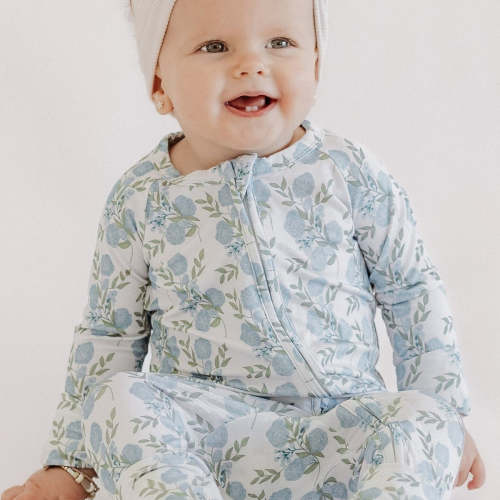 Infant Romper in Blue Floral