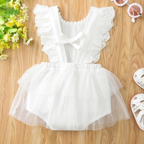 Promotion Newborn Toddler Baby Girl Sister Matching Outfit Lace Dress Clothing Summer Newborn Baby Short-sleeved Romper Cotton One-piece Romper