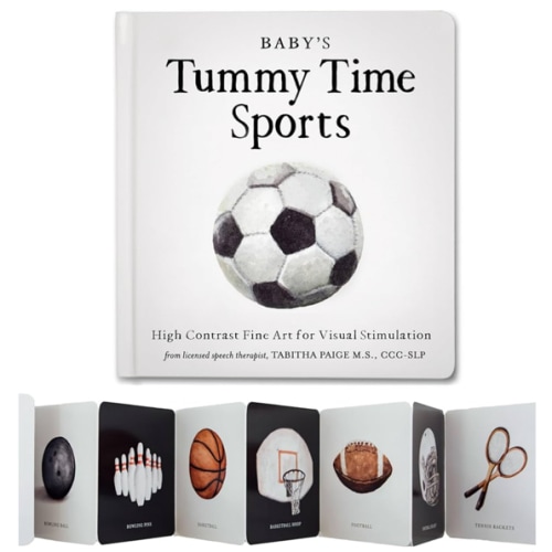 Baby's Tummy Time Sports: High-Contrast Fine Art for Visual Stimulation (Tabitha Paige Children's Book Series)