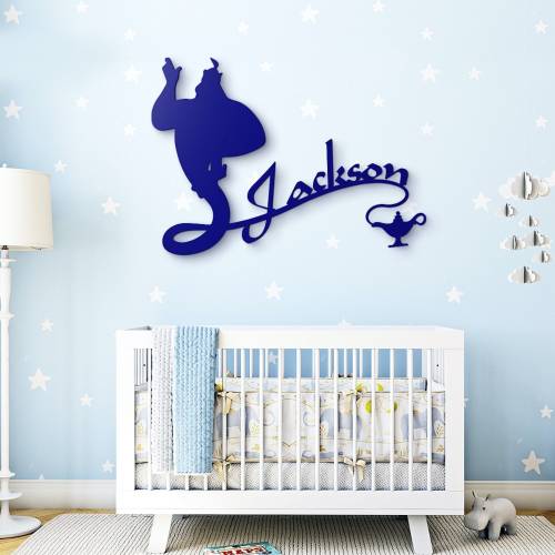 Aladdin Disney inspired Personalized nursery sign Aladdin genie character Movie characters children's Kids nursery wall decor Babies Room