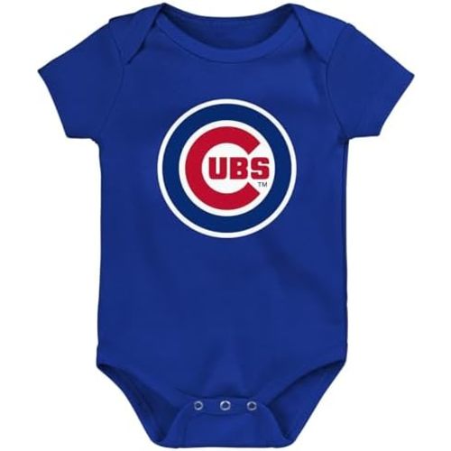 Outerstuff MLB Newborn & Infants 0-24 Months Official Primary Logo Creeper Bodysuit Romper (Chicago Cubs - Blue, 0/3 Months)