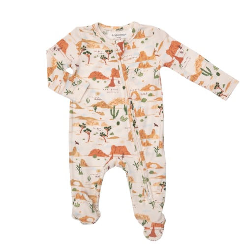 Zip Footie, National Park Deserts, 3-6 months