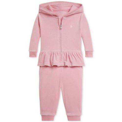 Baby Girls Velour Hoodie & Jogger Pant Set