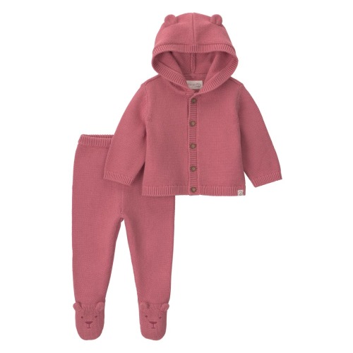 Kids' Organic Cotton Cardigan & Footed Pants Set