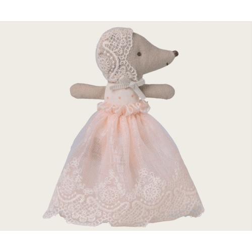 PRE ORDER - Baby mouse in gown - Powder, Maileg