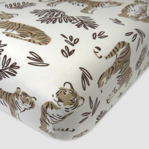 Honest Baby Organic Cotton Fitted Crib Sheet - Tiger Cub