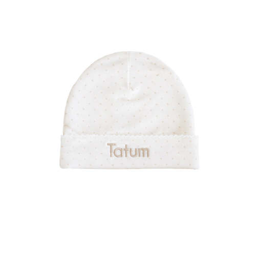 Picot Trim Bamboo Hat | Baby Taupe
