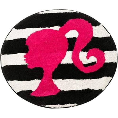 Collectibles Barbie 100% Cotton Non Slip Plush Bathroom Mat Rug (Officially Licensed Product) by Franco