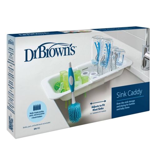 Dr. Brown's Plastic Adjustable Sink Cleaning Caddy: White, 12" Height, 2 lbs