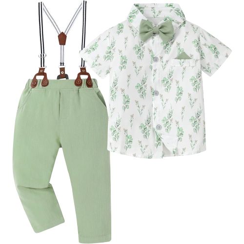 DISAUR Baby Boy Clothes Suits Toddler Dress Shirt With Bowtie Suspender Pants Outfit Sets Gentleman Wedding 1-6 Years